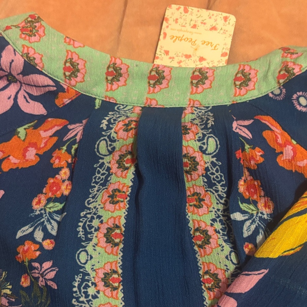 Free People Boho Floral Tunic NWT - Picture 7 of 10